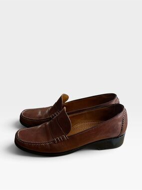 Cole Haan Classic Brown Leather Penny Loafers
